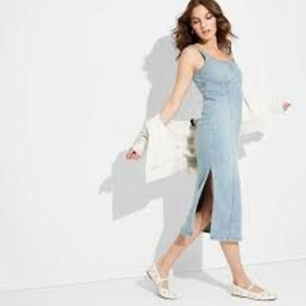 Wild Fable Denim Stretchy Tank Top Midi Dress XL